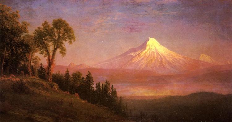 Albert Oil Painting Mount St. Helens, Columbia River, Oregon